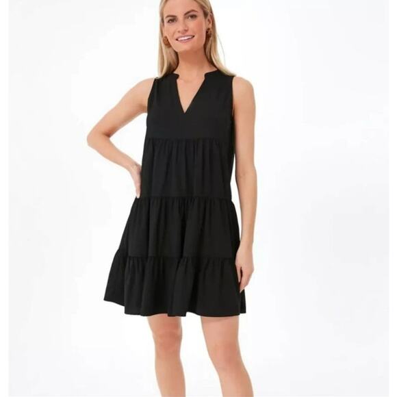 Tuckernuck Pomander Place Sleeveless Kenzo Dress Small Black Classic Preppy - Picture 1 of 11